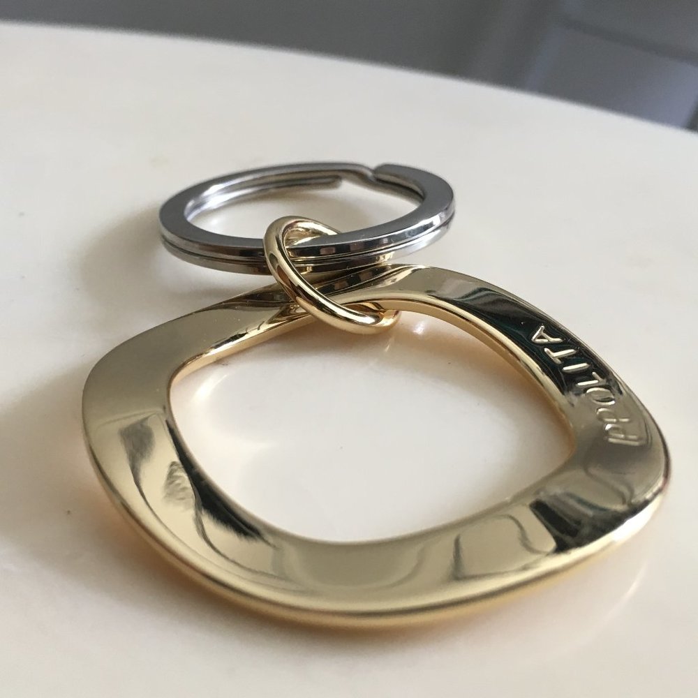 Ippolita Gold Tone Wavy Keychain